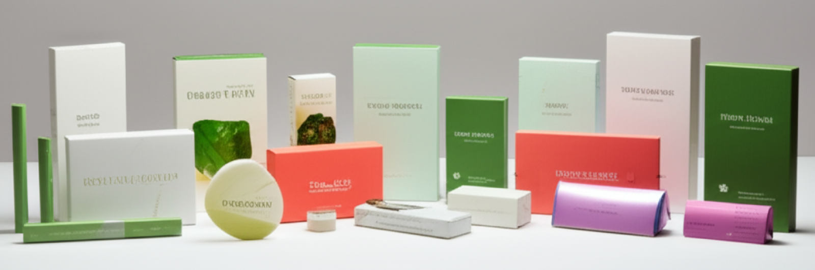保健食品、醫美保養、化妝品各式精緻紙卡彩盒陳列